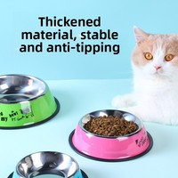 Bols d'alimentation et d'abreuvement pour chiens et chats en acier inoxydable avec base antidérapante, vente en gros