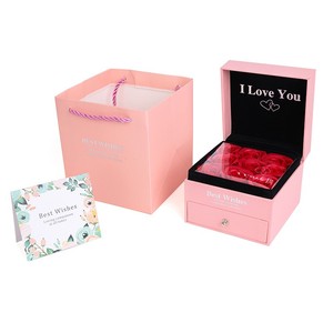 Hot Selling Eco-Friendly Artificial Acrylic Soap 9 Rose Flower Necklace Gift <b>Box</b> Valentines Mother's Day Eternal Rose Jewelry - Product Image 6