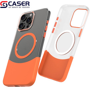 Buona qualità trasparente forte magnetico guscio del telefono rigido superiore e <span class=keywords><strong>inferiore</strong></span> Splicing colore corrispondente custodia del telefono per Iphone 16 15 14 - Product Image 5