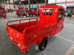 ZONSEN 1500W Motor sepeda roda tiga elektrik kendaraan becak Trike utilitas untuk pengiriman muatan berat dengan kabin 2ton kotak kargo besar - Product Image 3