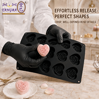 Moule en silicone en forme de cœur Tangba personnalisé pour gâteau, chocolat, mousse, moule de cuisson en forme de cœur, qualité alimentaire, outil de pâtisserie DIY