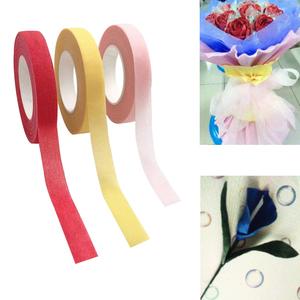 เทปกระดาษลายดอกไม้แบบมีกาวในตัว สำหรับงานจัดดอกไม้ DIY ตกแต่งงานแต่งงาน ห่อช่อดอกไม้ อุปกรณ์งานฝีมือ - Product Image 3