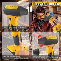 Mini souffleur à air comprimé Turbo Fan pour batterie Dewalt 20V Max, 130000 tr/min, souffleur portatif sans fil pour voiture, souffleur de feuilles