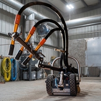Robot de sablage professionnel contrôlé par PLC avec fonction de polissage pour l'entretien des structures en acier des chantiers navals, longue durée de vie