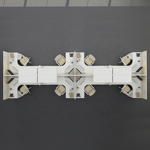 Văn Phòng Hiện Đại Modular Set Tủ Khung Nội Thất Bàn Làm Việc Bàn Phân Vùng - Product Image 4