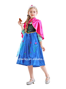 Disfraz de Princesa de las Nieves Anna con Capa y Joyas para Niña, Vestido de Fiesta, Éxito de Ventas 2023 para Halloween y Navidad - Product Image 2