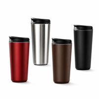 Mug à café isotherme 380 ml en acier inoxydable SUS316, double paroi, anti-éclaboussures, avec bec verseur, intérieur hygiénique, réutilisable et portable