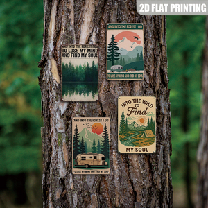 Letrero Metálico Vintage 'Into the Wild to Find My Soul' para Decoración <span class=keywords><strong>de</strong></span> Tiendas <span class=keywords><strong>de</strong></span> Campaña y Campamentos <span class=keywords><strong>de</strong></span> Montaña - Product Image 5