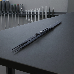 แหนบตัดเพชรทรงบาแกตต์ปลายแหลม สแตนเลส SUNTOOLS/STIPL พร้อมตัวล็อคแบบสไลด์ สีดำ อุปกรณ์สำหรับทำเครื่องประดับ - Product Image 5