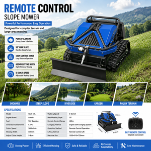 Cortadora de césped robótica autopropulsada con orugas de goma, motor de gasolina, control remoto, para terrenos inclinados, con envío gratuito. - Product Image 2