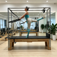 Lit de Pilates Cadillac MJD M201A en bois de caoutchouc/érable pour usage domestique et commercial, entraînement de yoga, fitness, musculation