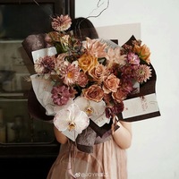 Papier d'emballage pour bouquet de fleurs en papier artistique plissé texturé pierre, fait main, matériaux floraux, fleuriste Chine Zhejiang