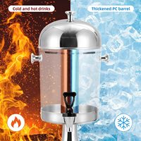 Distributeur de boissons froides pour buffet, en acier inoxydable, simple, double ou triple tête, 8, 16 ou 24 L, pour hôtel et restaurant