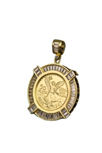 Nouveau Design Bijoux Mexicains Collier 14k Accessoires Laiton <span class=keywords><strong>50</strong></span> Peso Souvenir Coin Pendentif Mexique <span class=keywords><strong>50</strong></span> Peso - Product Image 4