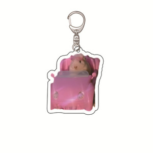 Acrylic <b>Keychain</b> 3D Shape 5cm Carabiner Portable <b>Personal</b> Gift - Product Image 2