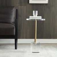Table d'appoint en acrylique, style luxe léger, pour villa, appartement, bureau, boutique, décoration, table à café ou à thé en plexiglas