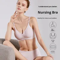 Soutien-gorge d'allaitement et de maternité grande taille, tricoté, respirant, anti-affaissement, bonnet 3/4, sans armatures, une pièce, fin, pour l'été et le quotidien