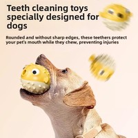 Jouet pour chien en forme de poisson rebondissant - Anti-ennui - Balle couineuse durable en caoutchouc thermoplastique pour mâcher et distribuer des friandises - Idéal pour Corgis et Teddy