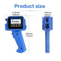 Pasokan Pabrik Mudah Dioperasikan Printer Inkjet Mini Genggam 12.7mm Mesin Cetak Portabel untuk Keramik Kulit Botol Plastik