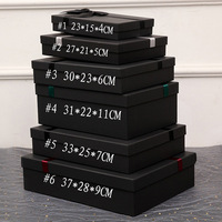 Boîte cadeau en carton rigide noir mat de luxe avec logo personnalisé de qualité supérieure