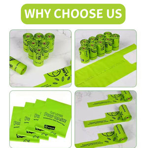 पालतू जानवरों की सफाई किट बैग निर्माता बिल्ली और कुत्ते के मल प्लास्टिक अपशिष्ट बैग पर्यावरण के अनुकूल कचरा बैग डिस्पेंसर - Product Image 2