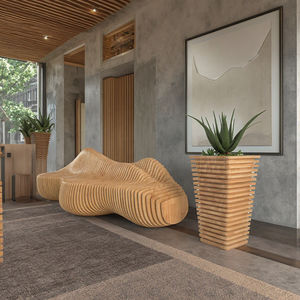 ม้านั่งพักล็อบบี้ทำจากไม้ไม้อัดสุดสร้างสรรค์ทันสมัยสำหรับห้างสรรพสินค้าโรงแรมโรงพยาบาลสวนสาธารณะพื้นที่กลางแจ้งเหมาะสำหรับเป็นเก้าอี้สนาม - Product Image 1