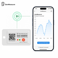 ZenMeasure - Grande réduction - Enregistreur de données de température sans fil 5.0 IP67 avec batterie intégrée, enregistrement sur 12 mois pour la chaîne du froid