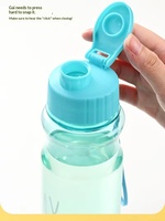 Botella de Agua Deportiva Portátil de Plástico de 650 ml con Tapa Abatible para Uso Diario de Estudiantes, Venta al Por Mayor para Publicidad