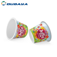 Boîte à bonbons en plastique PP double paroi écologique de 260 ml (8 oz) avec couvercle en dôme pour l'emballage de beurre de cacahuète