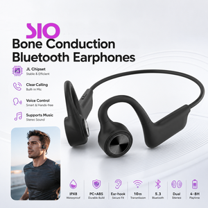 Écouteurs sans fil à conduction osseuse pour le sport, à commande vocale, étanches IPX8, Bluetooth 5.3, à fixation auriculaire - Product Image 5