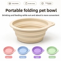 Nouvelle gamelle pliable en silicone de qualité alimentaire pour chat et chien, portable, pour les voyages en extérieur
