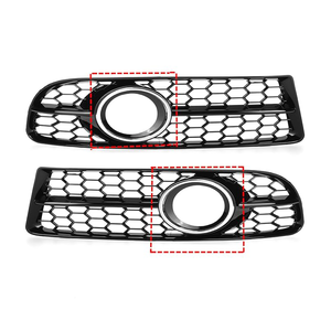 Grille de phare antibrouillard brillante, cache de phare antibrouillard en nid d'abeille, grille de phare antibrouillard pour <span class=keywords><strong>Audi</strong></span> <span class=keywords><strong>A4</strong></span> S-Line B7 ABS 2005 2006 <span class=keywords><strong>2007</strong></span> - Product Image 6