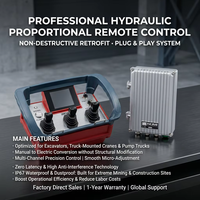 Camión Bomba de Concreto Automático de Metal Resistente con Control Remoto Inalámbrico por Radio, IP65 Impermeable, Alcance de 500M, 3 Joysticks