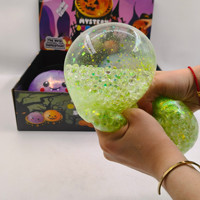 Produit phare : Boule anti-stress à presser en TPR, motif squelette vampire Halloween, avec paillettes, jouet amusant pour farces, cadeau de fête d'Halloween