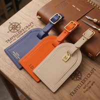 Étiquette de bagage en cuir de vachette de haute qualité avec logo personnalisé, étiquettes premium pour votre valise et étiquette de voyage