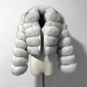 Cappotto Invernale di Alta Qualità per Donne, Giacca <span class=keywords><strong>Corta</strong></span> in Finta <span class=keywords><strong>Pelliccia</strong></span> di Volpe, Moda Autunno-Inverno per Ragazze - Product Image 4