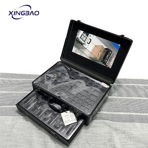 Caja de cosméticos con cajón de doble cubierta, maletín de aluminio con espejo, profesional, <span class=keywords><strong>para</strong></span> <span class=keywords><strong>maquillaje</strong></span>, OEM/ODM - Product Image 2