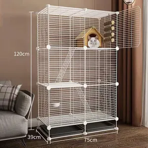 Extra Grote Stalen Villa Pet Gate & Pen Veilige Behuizing Voor Kleine Huisdieren Zoals Hamsters Suikerzweefvliegtuigen Eekhoorns