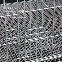 Grand Poulailler Moderne en Métal Épaissi Écologique Noir Toutes Saisons, Cage d'Élevage Pliable d'Extérieur avec Bouton Solide