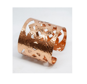 2025 Georgia <b>Copper</b> Cable Cuff Jewelry Christmas Hammered Narrow 3mm Cuff <b>Bracelet</b> Ladies Winter hammered ethnic bangle Jewelry - Product Image 2