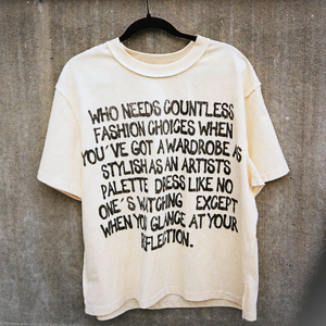 Expédition en 7 jours en stock 350gsm 100% coton T-shirt vierge surdimensionné pour hommes fabricants de vêtements impression personnalisée lourde - Product Image 1