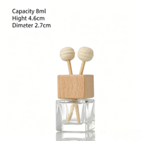 Diffuseur de voiture en verre vide en forme de cœur, rechargeable, 6 ml, couleur dégradée, pour aromathérapie et désodorisant