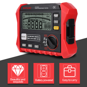 Mayilon ht2302 các New Hight chất lượng Trái Đất kháng Tester pin thấp lndication 1000V Điện Trái Đất kháng Meter - Product Image 6