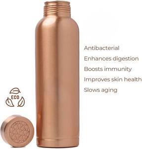 Bouteille en cuivre authentique Couvercle élégant Résistant à la rouille Étanche Améliore la digestion pour les sports de plein air Hydratation à la maison Drinkware - Product Image 5