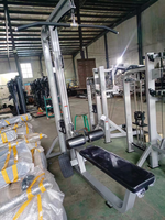 Appareil de musculation multifonctionnel professionnel pour la musculation du dos, avec système de charge par poulie, pour Lat Pulldown assis et Rameur assis