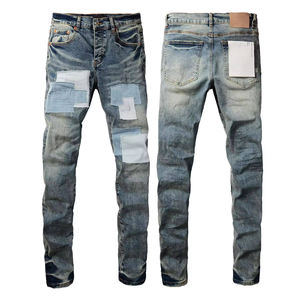 <span class=keywords><strong>Pantaloni</strong></span> da uomo <span class=keywords><strong>strappati</strong></span> in stile Slim Slim Fit di alta qualità stampati da uomo - Product Image 3