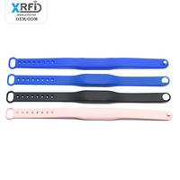 13.56mhz Adjustable Access Control Card NFC Bracelet Event Festival Payment Wristbands Mifare Classic 1K RFID Silicone Wristband