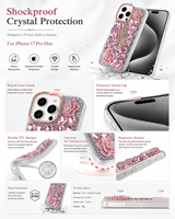 Étui de téléphone portable personnalisé KINGSOUL en TPU+PC+verre, design entièrement serti de diamants, antichoc, pour les séries 14/15 Pro Max/16, décoration scintillante