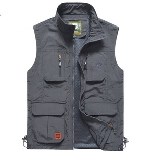 Chaleco de Pesca Personalizado para Hombre, Informal, Ligero, para Exteriores, con Múltiples Bolsillos, Transpirable, de Secado Rápido, Talla Grande - Product Image 4