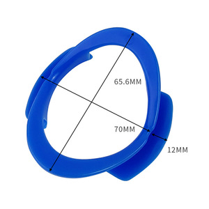 Ouvre-bouche bleu de type O, 65.6MM x 70MM x 12MM, support dentaire en silicone souple pour adultes, équipement de thérapie orale - Product Image 1